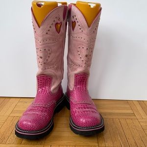 Ariat Fat Baby Tall Pink Punk Western Boot